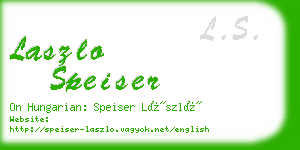 laszlo speiser business card